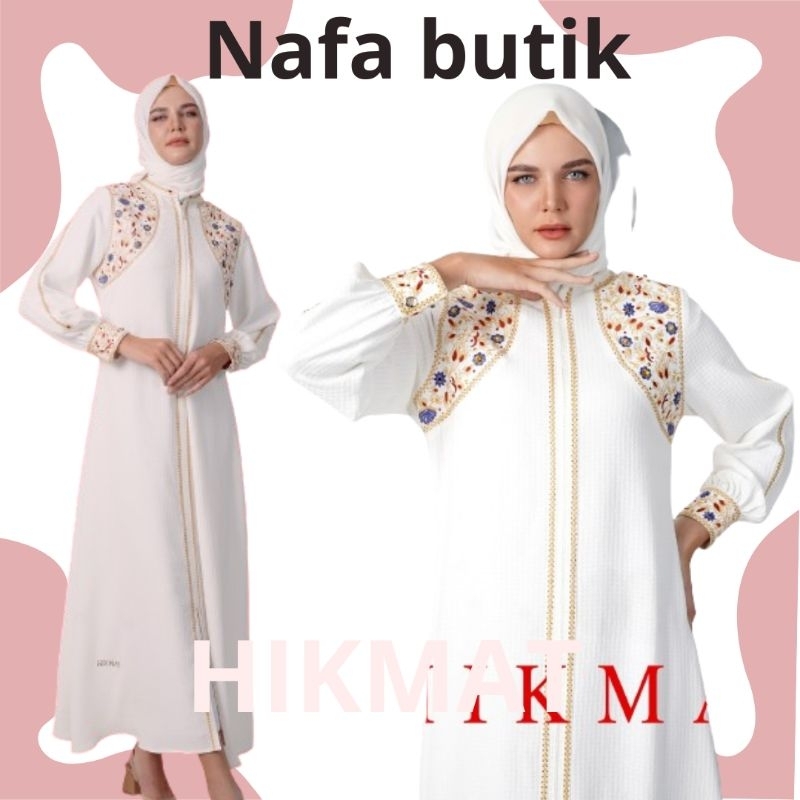 HIKMAT ABAYA A3397 WHITE