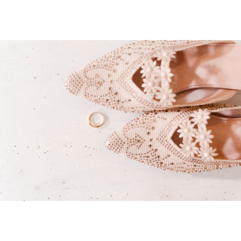 Sandal Heels Pesta Mules merk Coline,Sandal Kondangan Lamaran Wisuda Nikah Preloved