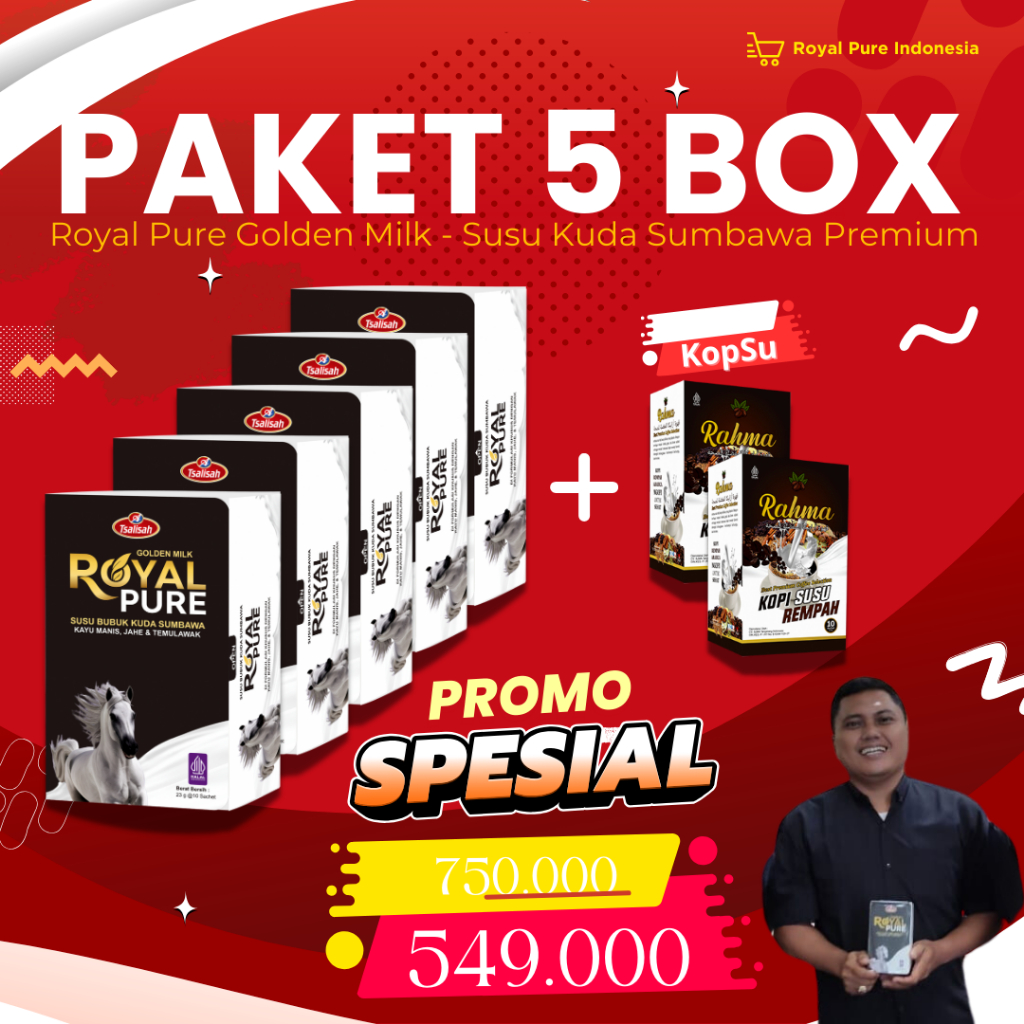 

[PAKET 5 BOX] ROYAL PURE SUSU KUDA LIAR SUMBAWA PREMIUM