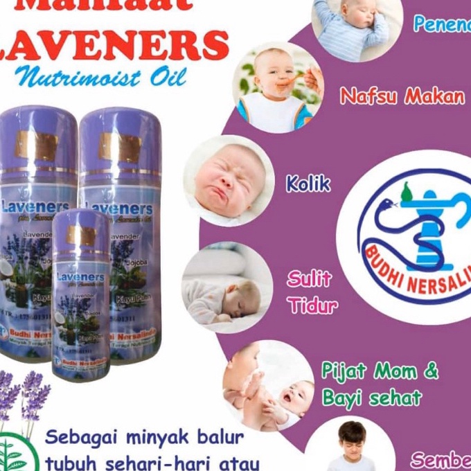 

Termurah Minyak Terapi Nutrimoist Laveners Minyak Nutrimoist baby oil Budhi nersalindo