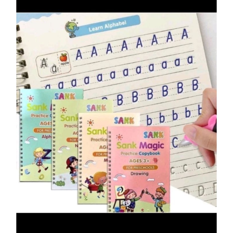 

magic sank book (4 buku dan set pen)