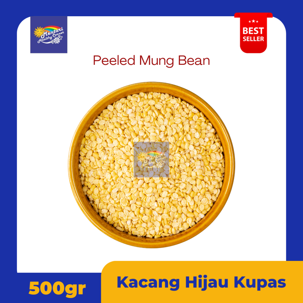 

Kacang Hijau Kupas 500gr / Peeled Mung Bean 500gr / Kacang Ijo Kupas 500gram