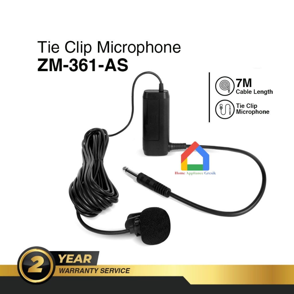Toa ZM 361 Mic Jepit Mic Clip On Mik / Mikropon Kancing Toa