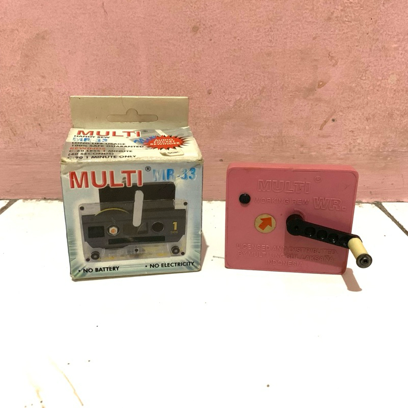 Multi MR-33 Audio Pocket Rewinder (Rewinder Kaset Pita Manual) *RARE COLOR* | BUKAN Tape Deck, Ampli