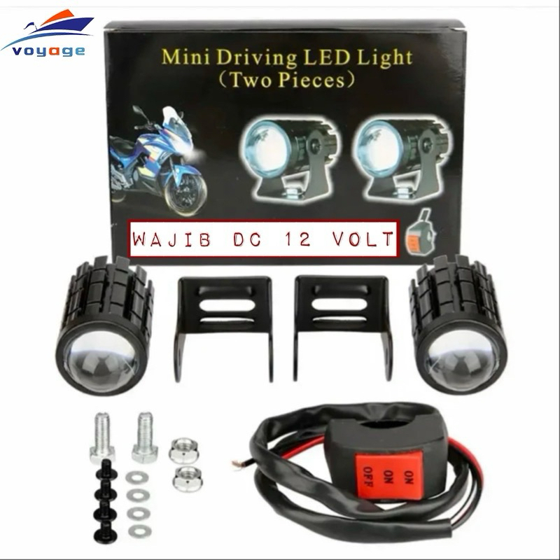 LAMPU TEMBAK SOROT MINI 2 WARNA AC DC MOTOR MOBIL TRUK SUPER BRIGHT BONUS SAKLAR