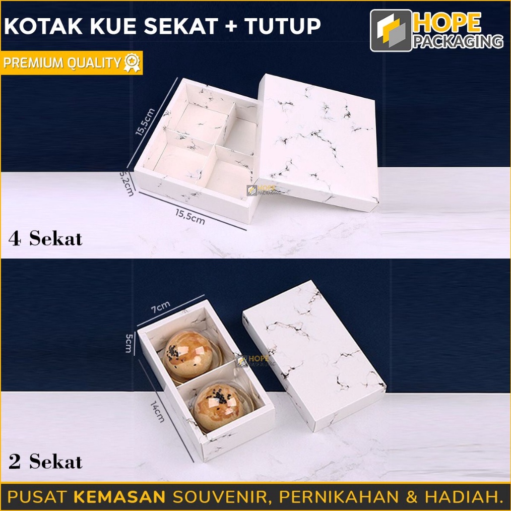 

MURMER Kotak Kue Sekat Tutup Motif Marble Kotak Kue Mooncake Pia Dus 2 Sekat Dus Box Kue Bulan Pudding Pia Snowskin Mochi Kotak Box Mooncake Kotak Nastar