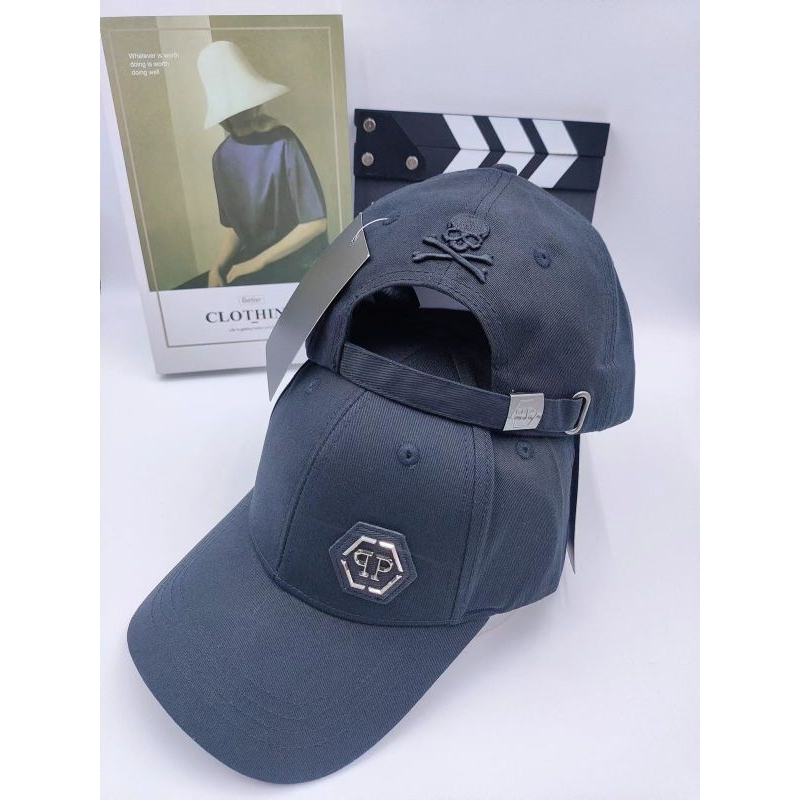topi Philip plein black topi baseball katun import