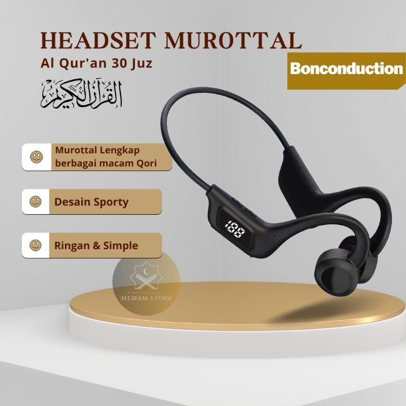 Earphone Murotal - Headset Al Quran Murottal lengkap 30 juz berbagai macam qori - Headset Murottal B