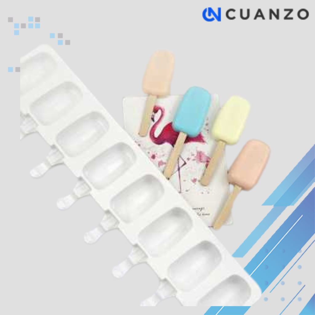 Cetakan Es Krim 8 Hole with Popsicle Sticks / Alat Wadah Tempat Kotak Pembuat Pencetak Cetak Cetakan