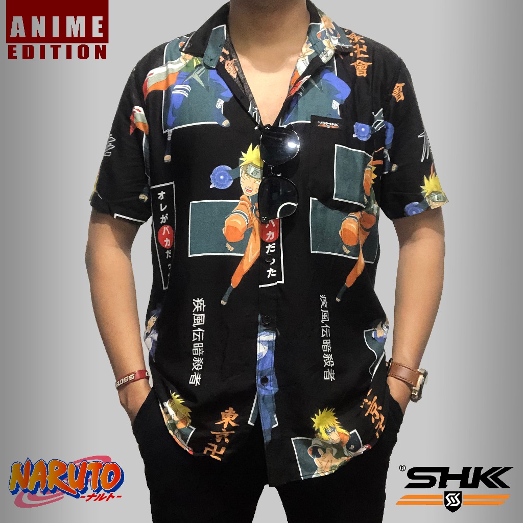 SHK Kemeja hawai pria wanita | Kemeja Santai Pria | Kemeja Amarillo NARUTO