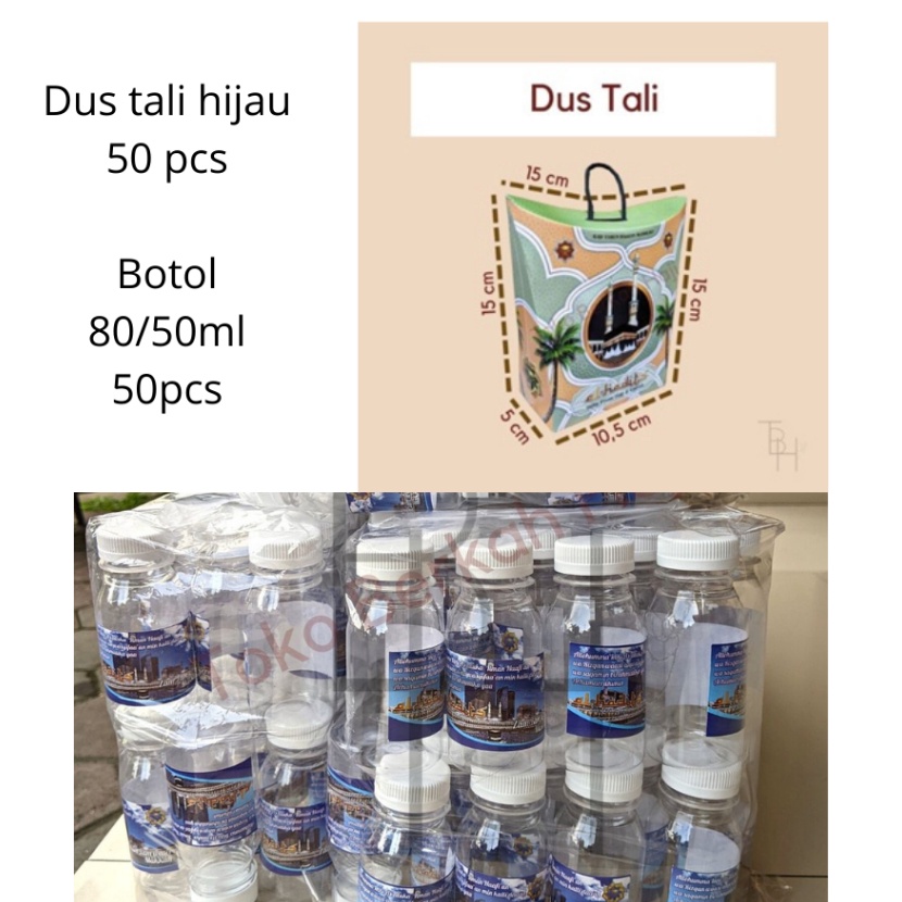 

Eksklusif Paket Dus Oleh Oleh Haji dan Umroh Botol 5Pcs