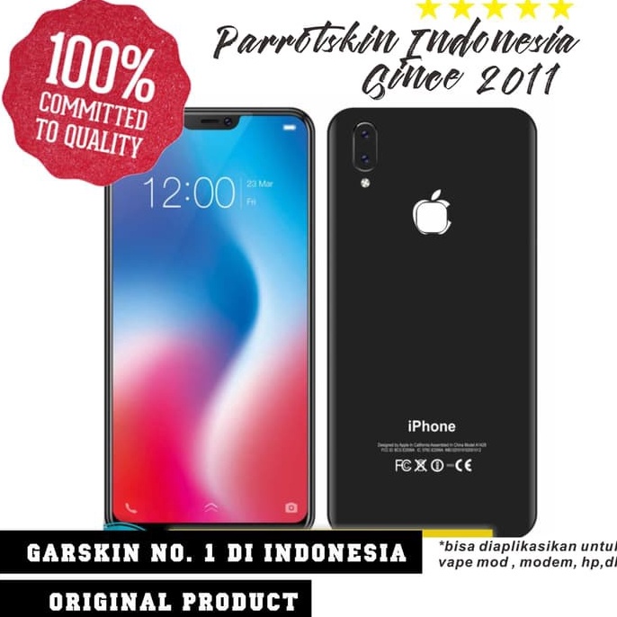 BIG DISCOUNT Garskin Skin Oppo A37 A39 A3S A1k F3 F5 F7 dll Iphone Style Black