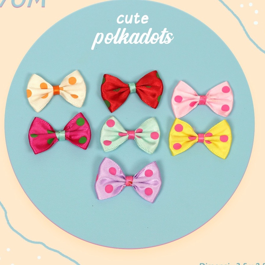 

KF7 Pita Aplikasi Satin Polkadot 77M per1Pcs