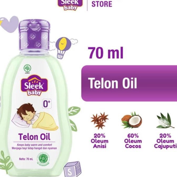 

Terlaris Sleek baby telon oil 7ml