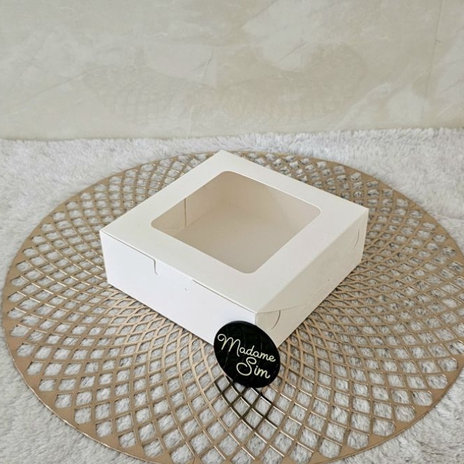 

Top BOX IVORY KOTAK BROWNIES DUS ROTI KARDUS SNACK 15x15x5 JENDELA ISI 1 PCS