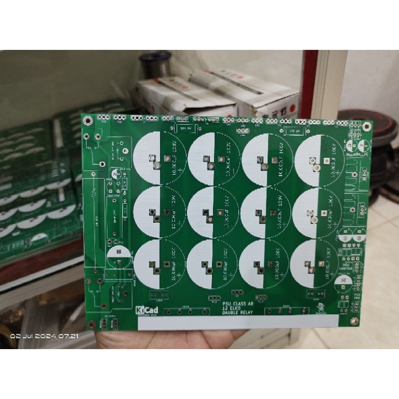 PCB PSU CLASS AB 12 ELCO DOUBLE LAYER + SOFTSTART DOUBLE RELAY