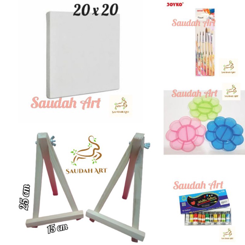 

FASH SALE Paket Lukis Lengkap kanvas 2x2kuaspaletcat aireasel 2x3