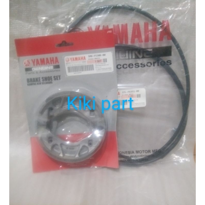 KABEL TALI REM BELAKANG+KAMPAS MIO SPORTY MIO SOUL GT 110 MIO SMILE FINO 5TL 5MX KUALITAS ORI