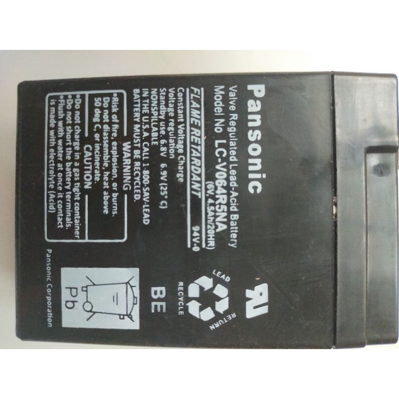 Baterai aki kering 6v 4.5Ah / accu