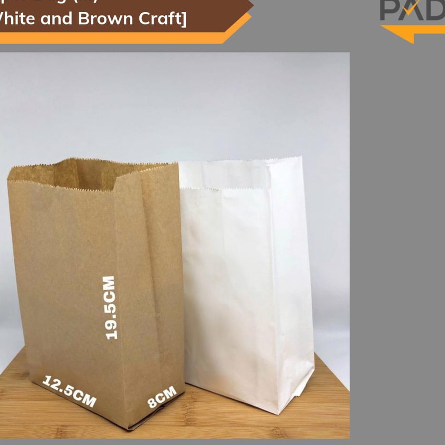 

HJ6 1 Pcs Paper Bag Kantong Kertas M Kantong Roti Fried Chicken Snack
