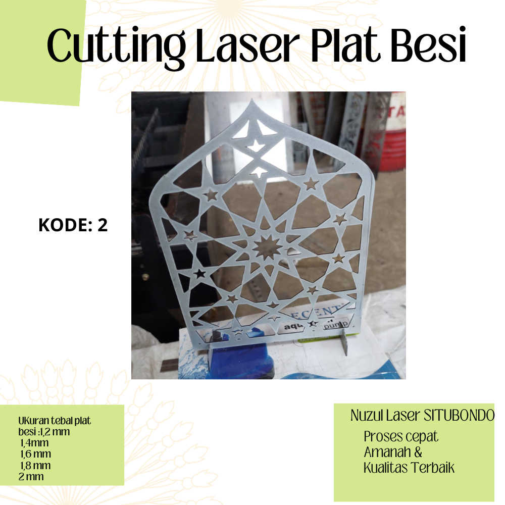 Laser Cutting Plat Besi Ornamen Dekorasi/ Ruangan EID MUBARAK/Ramadan Costum Properti Fotografi
