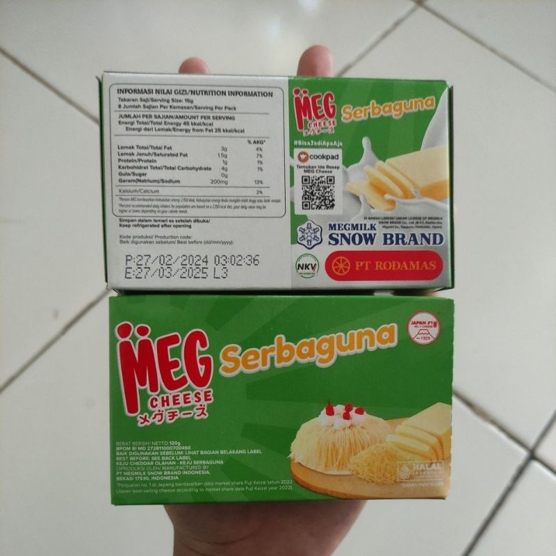 

Keju MEG Serbaguna 120gr | MEG CHEESE Keju Batang 120g Serbaguna