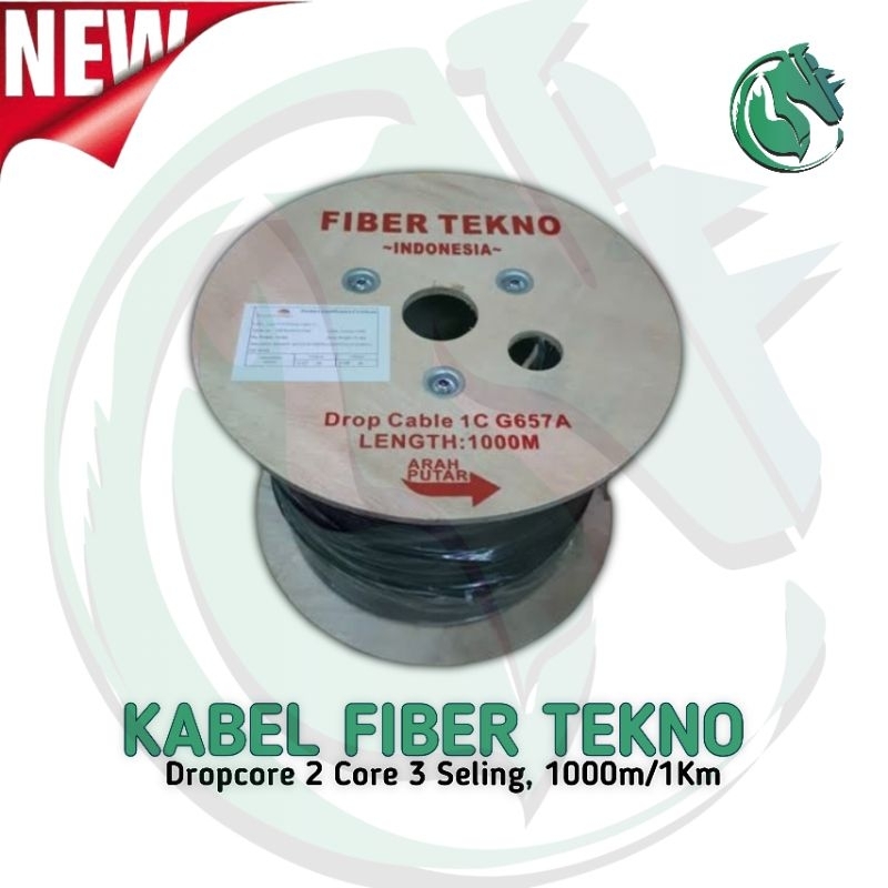 KABEL DROPCORE FIBER OPTIK FIBER TEKNO 2 CORE 3 SELING