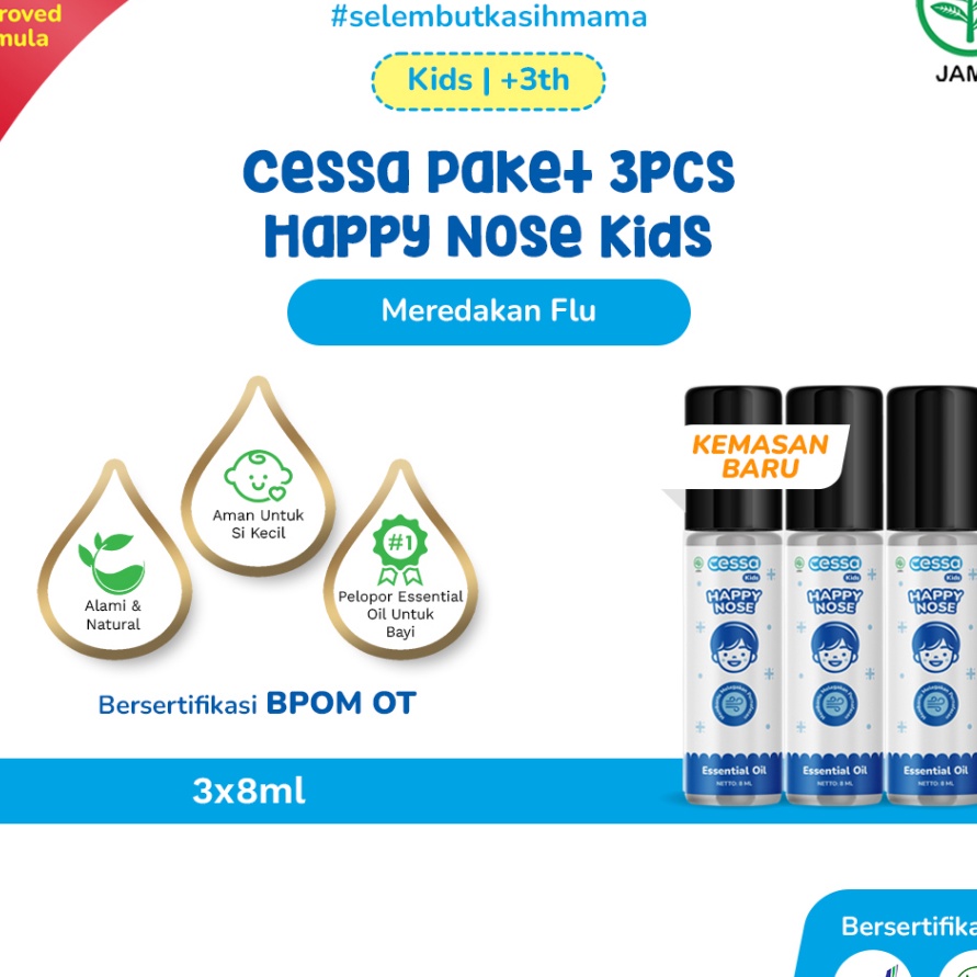 

HJ6 Cessa Paket 3 Pcs Happy Nose Kids