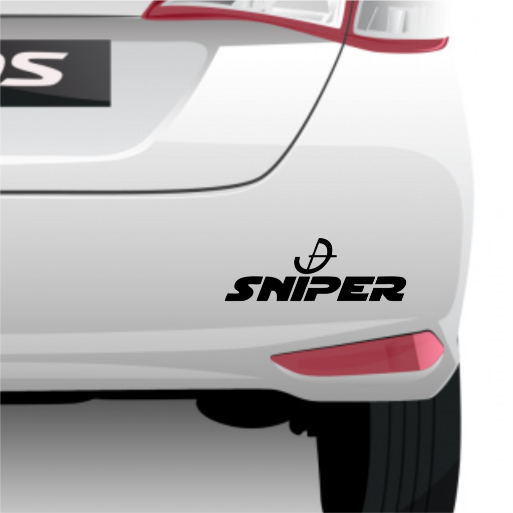 CUTTING STICKER MOBIL SNIPER STIKER BUMPER MOBIL MURAH