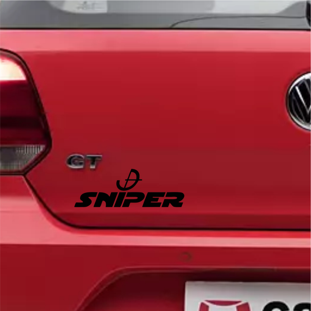 CUTTING STICKER MOBIL SNIPER STIKER BAGASI MOBIL KEREN