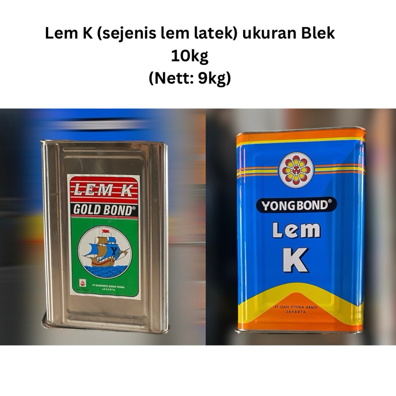 Lem K Goldbond Yongbond Blek 9kg untuk lem perekat latek sandal sepatu