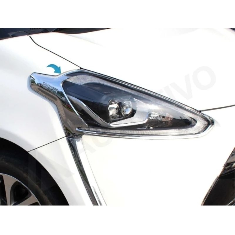 Garnish Lampu Depan Sienta Chrome