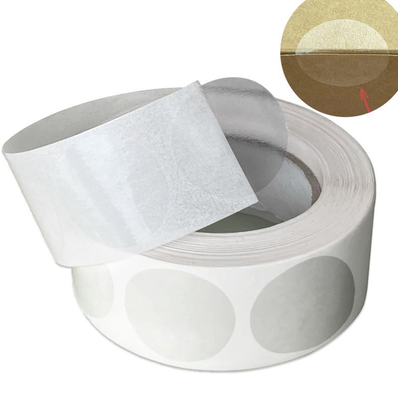 1000Pcs Roll Sticker Label 19 25Mm Waterproof Transparant Polos Bulat Segel Bening Label Stiker