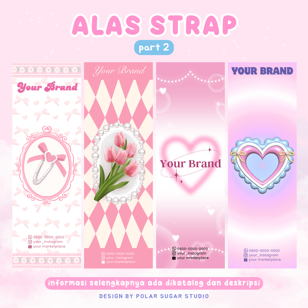 

[PART 2] Alas Packaging Strap/Keychain/Kalung Aesthetic - Kertas Packing Free Plastik Opp