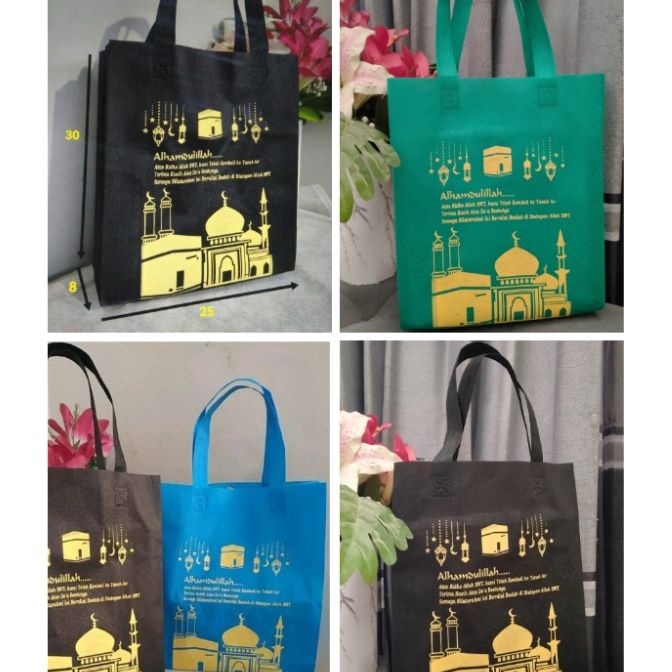 

KF7 1 lusin isi 12 pcs Tas Press souvenir oleholeh haji umroh