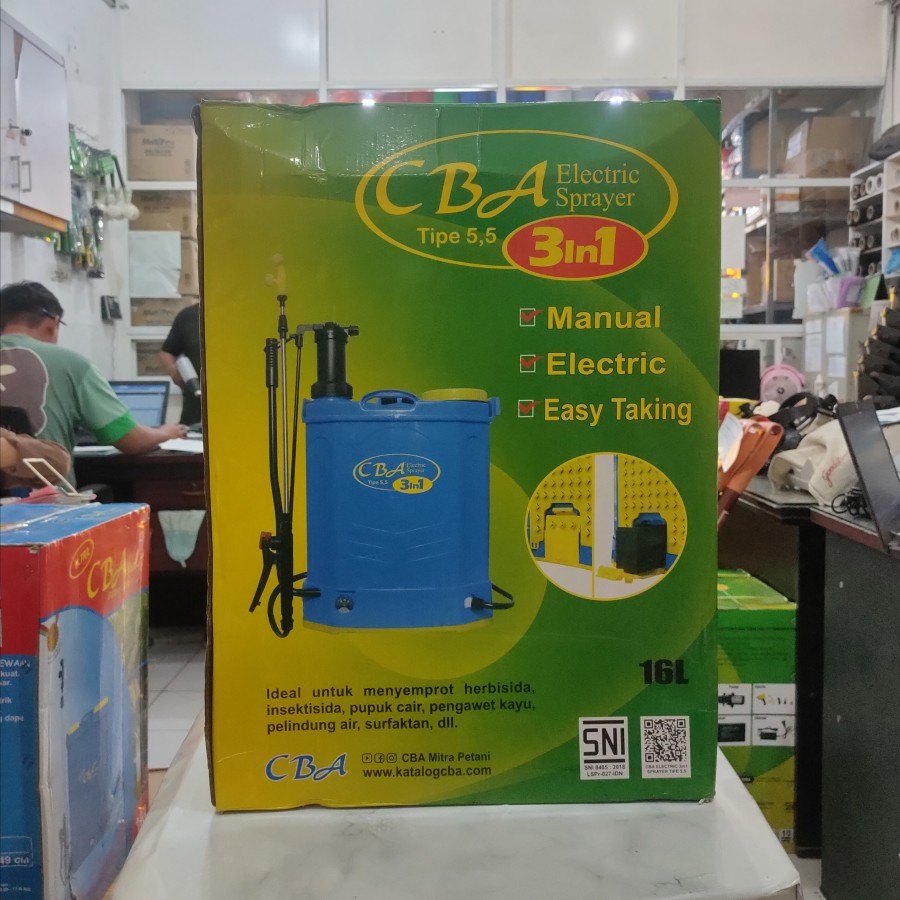 Pompa Hama Elektrik CBA 3in1 Alat Semprot Disinfektan Electric Manual Sprayer Sprayer Elektrik CBA E