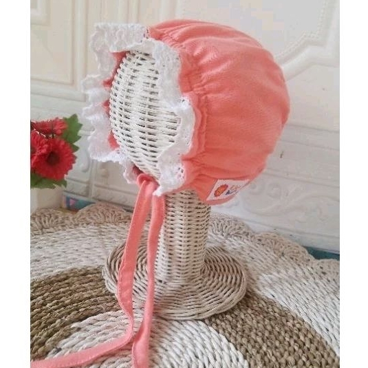 Topi bonnet bayi cantik / topi lucu baby bonnet hat