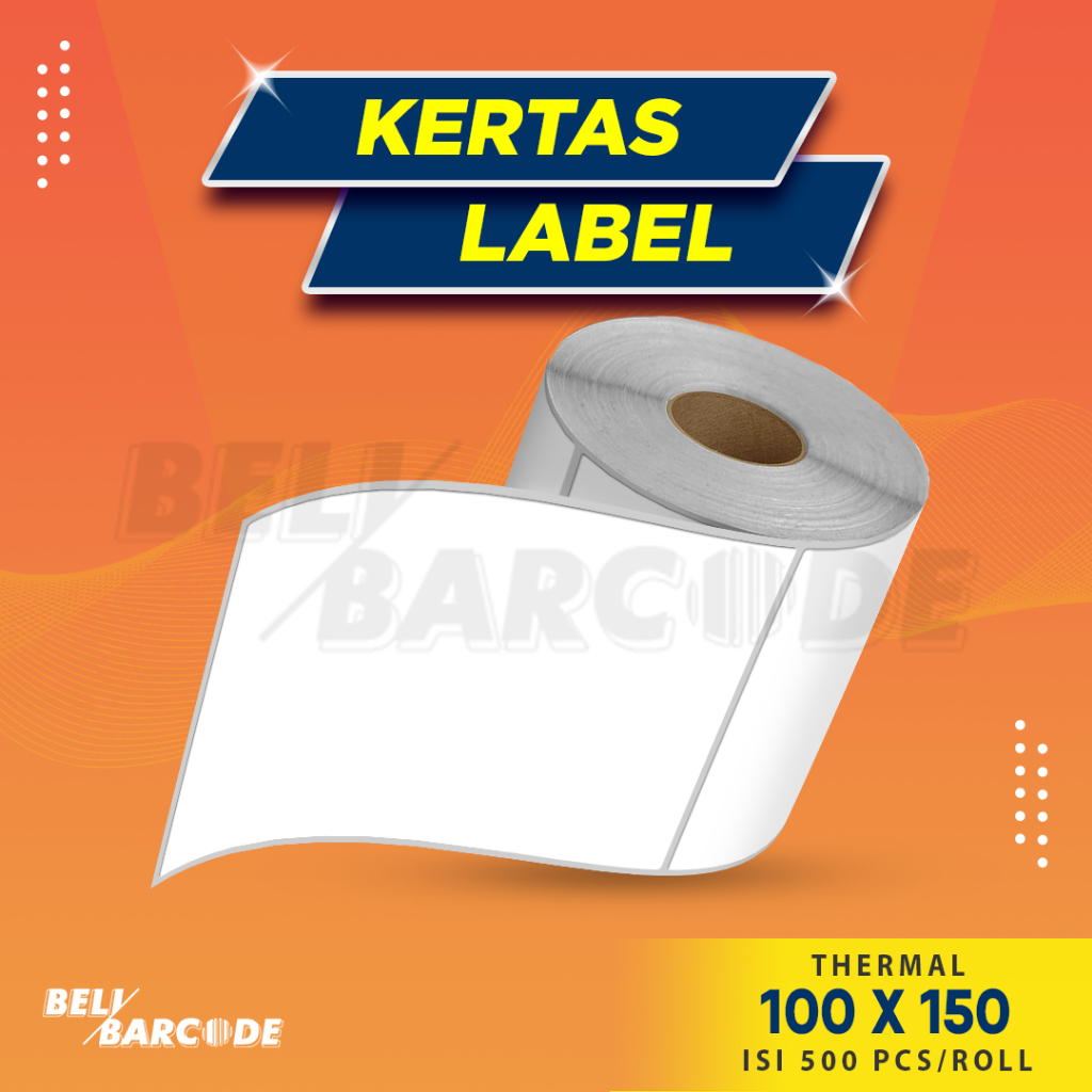 

ECO Label Sticker Thermal 100x150 mm A6 Resi 1 Line Stiker Printer Barcode 500 Pcs