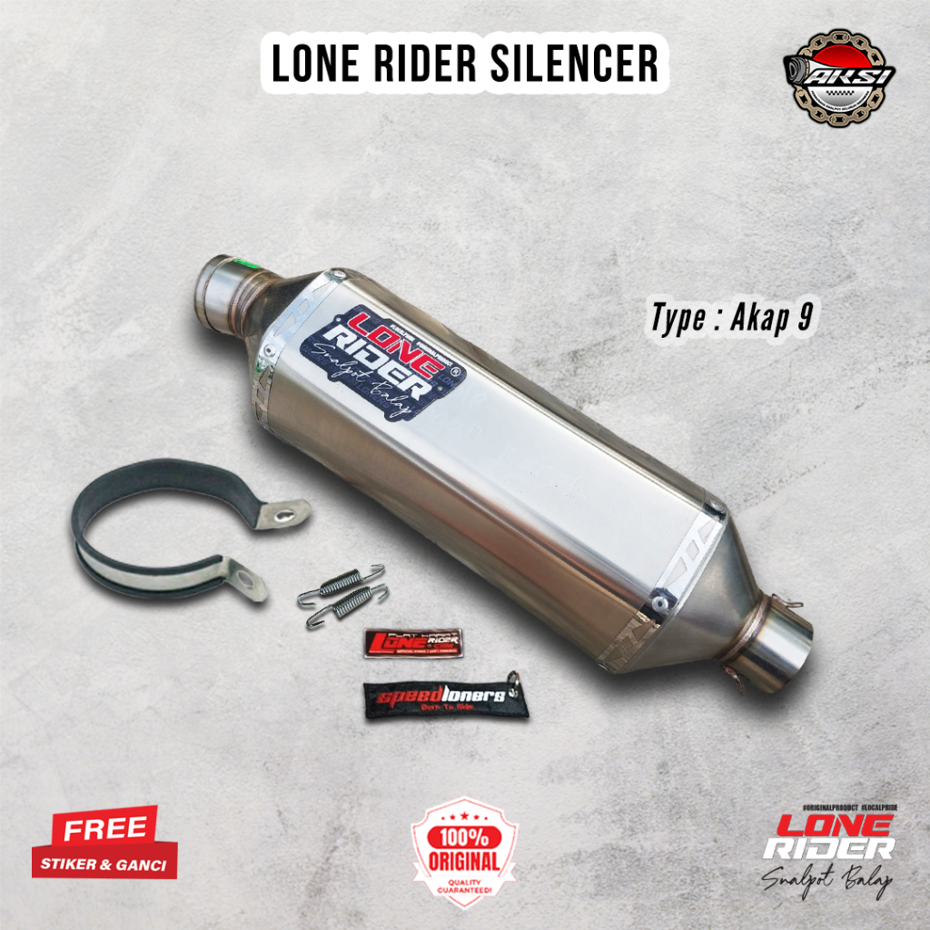 ORIGINAL LONE RIDER Silencer AKAP 9 - Knalpot Racing Lone Rider