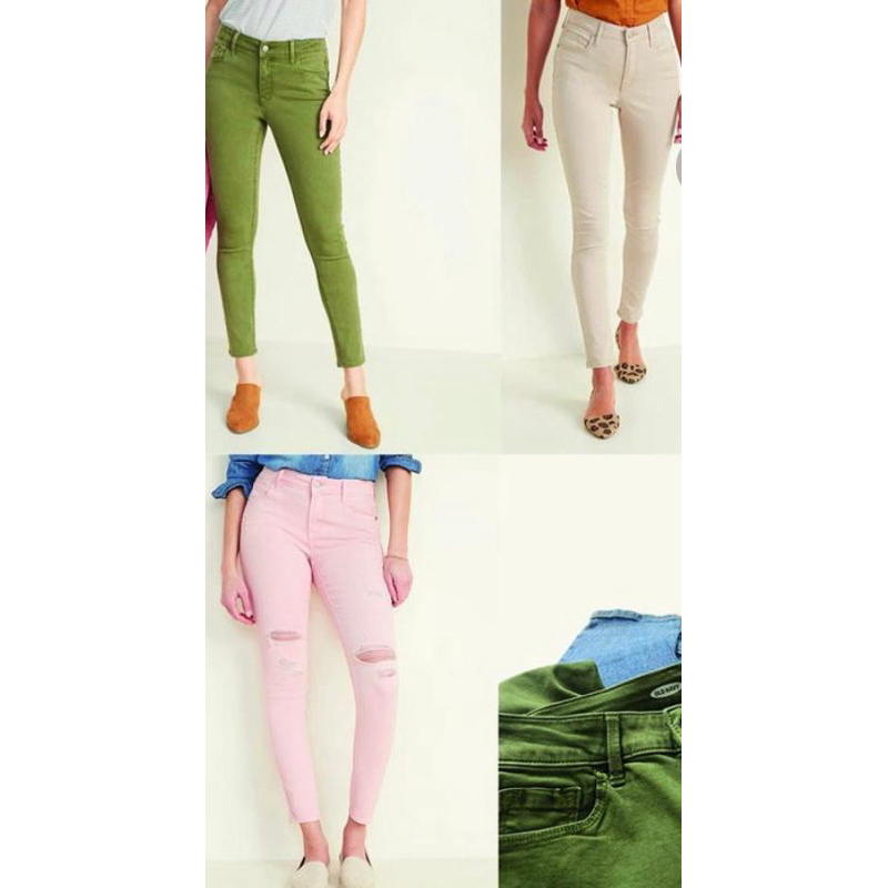 Women Mide Rise Rockstar Super Skinny OLDNV | Celana Jeans Wanita Skinny