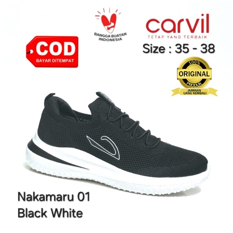 Sepatu Sekolah Anak SD Carvil Slip on Terbaru  Carvil Nakamaru