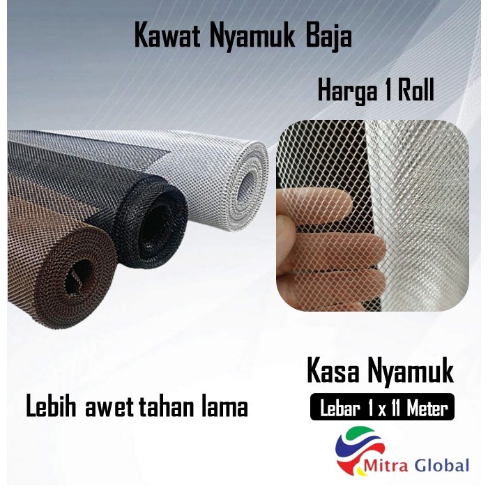 Kawat Nyamuk Jaring Baja 1 Roll / Kasa Nyamuk / Jaring Kawat Parabola Anti Karat Murah / Kasa Kawat 