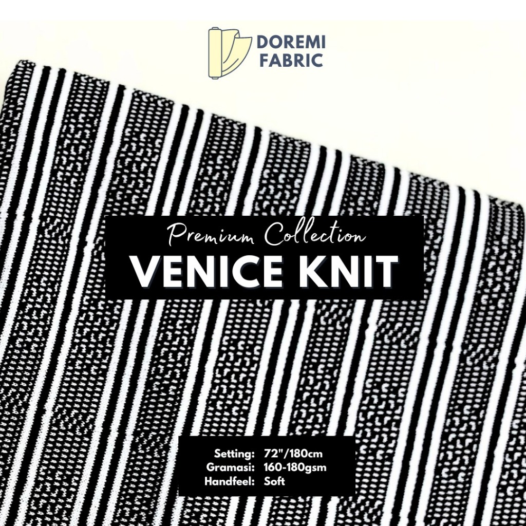 (METERAN) Kain DOREMI VENICE KNIT 160-180 GSM