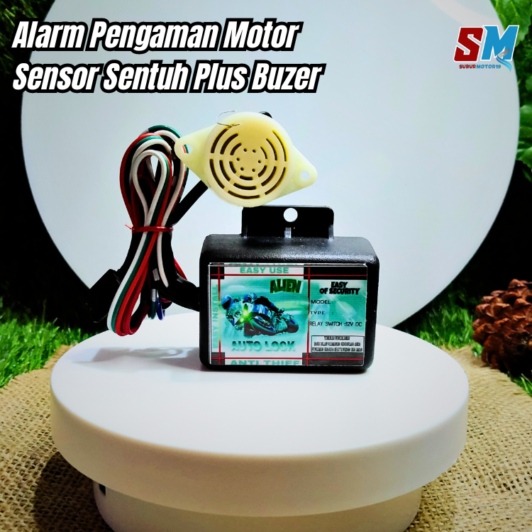 Alarm Motor Sensor Sentuh Jari Plus Buzzer
