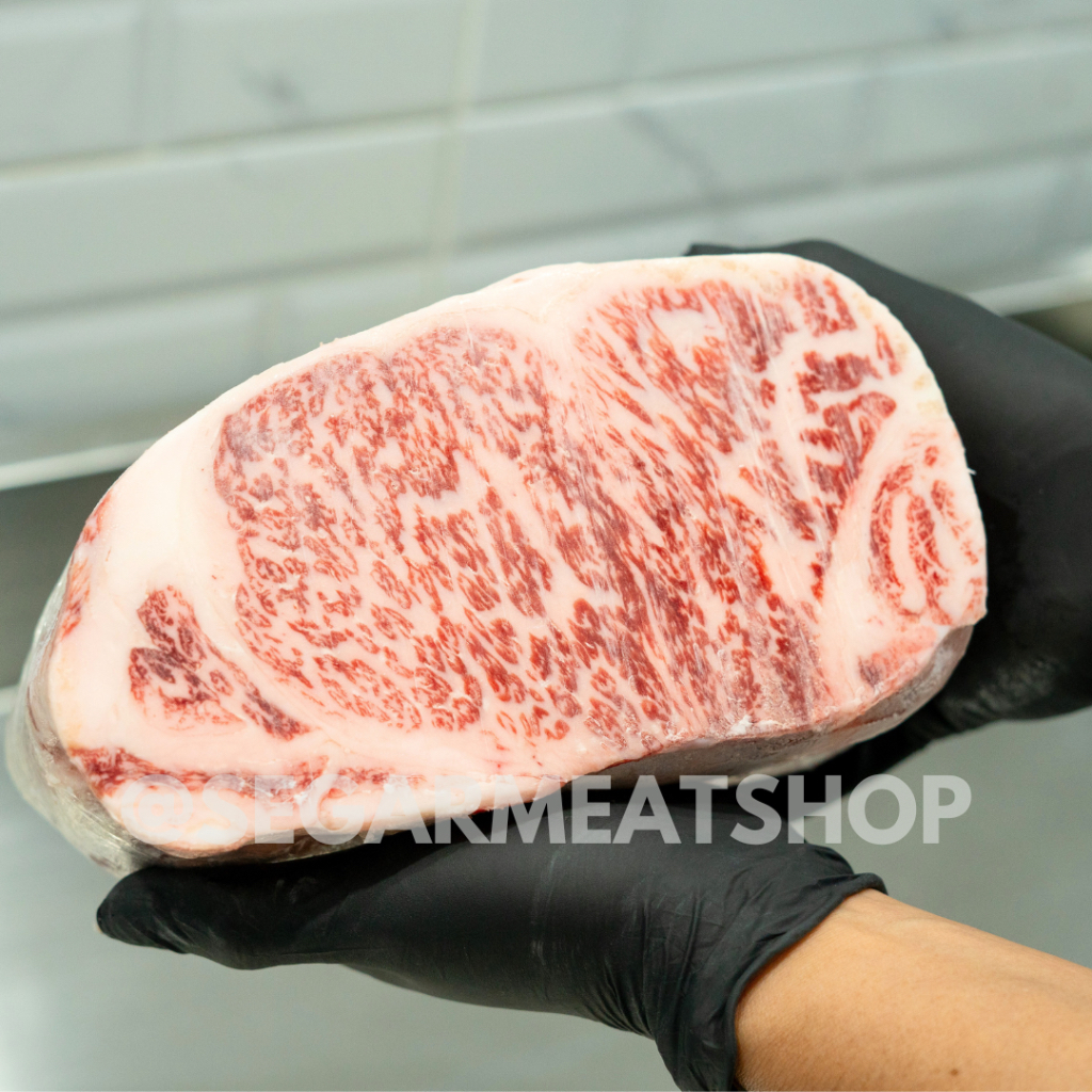 

Japanese Miyazaki Wagyu Striploin A5 - Wagyu Jepang A5