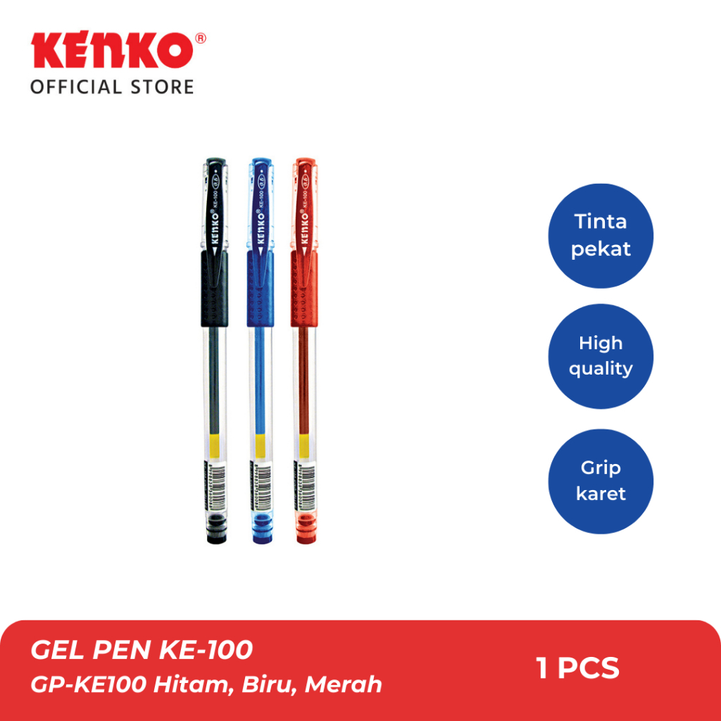 

KENKO GEL PEN / PEN GEL / PULPEN GEL KE-100 - Hitam