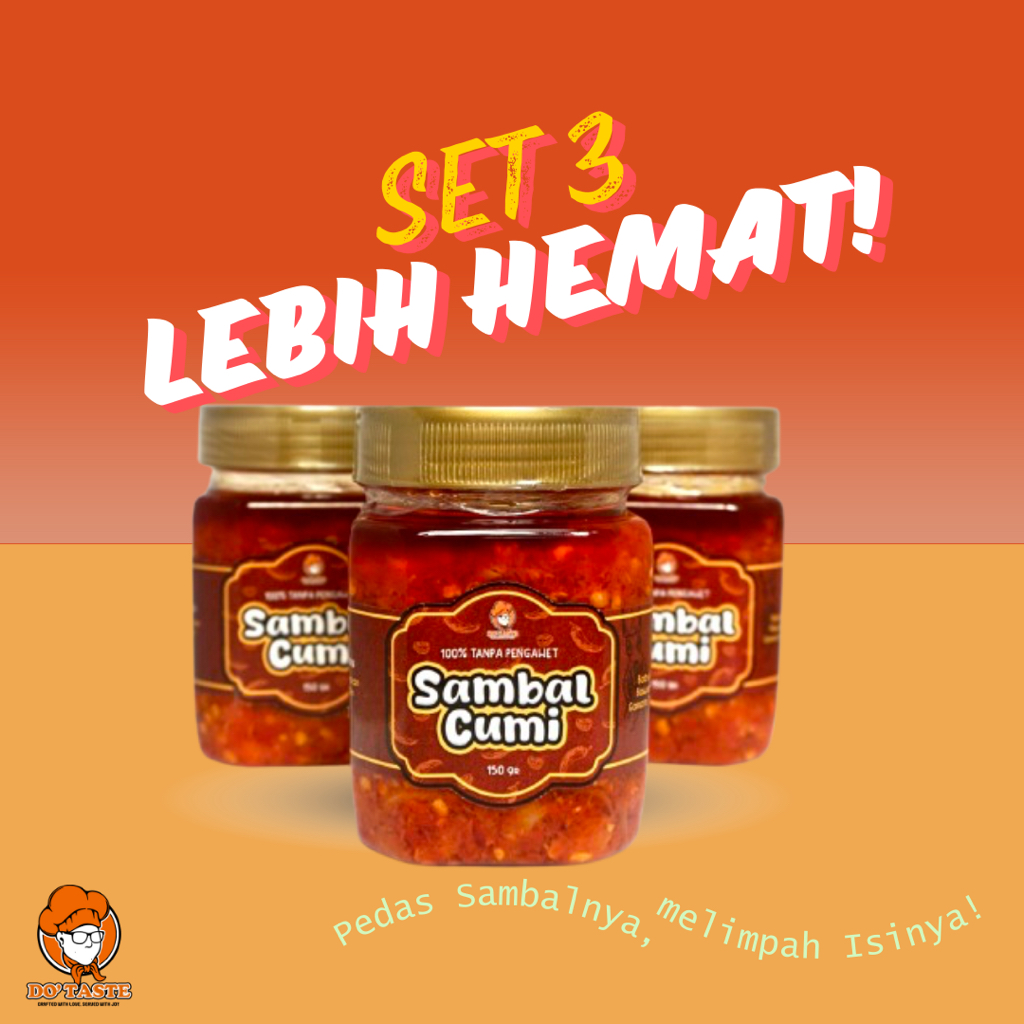 

DOTASTE Sambal Cumi 150 Gram - PAKET 3 LEBIH HEMAT