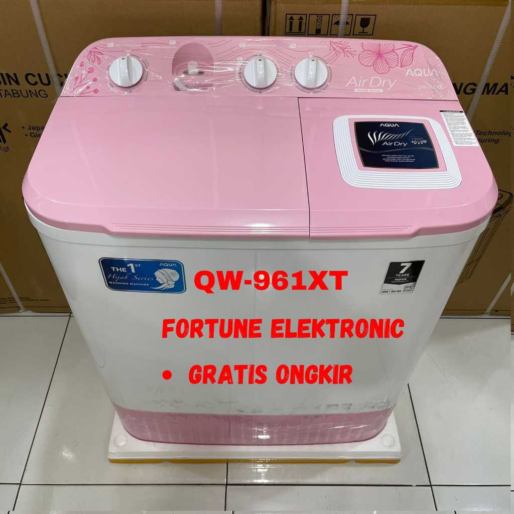 Mesin Cuci 2 Tabung AQUA QW-961XT 9Kg Hijab Series