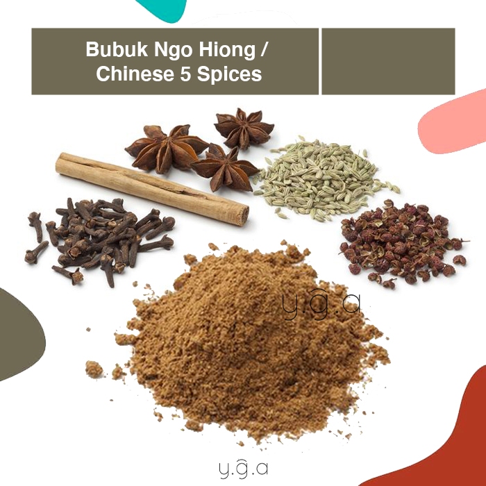

Chinese Five Spices / Gohiong Hun / Bubuk Ngohiong / Ngohiang 5 Rempah