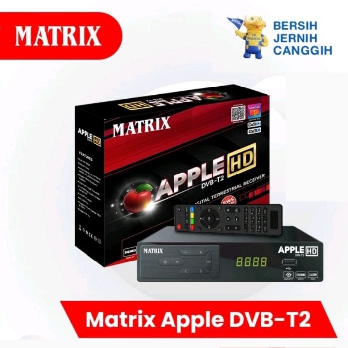 SET TOP BOX TV DIGITAL MATRIX APPLE DVBT2 / STB MATRIX / STB MATRIX APPLE MERAH / SETOP BOX TV DIGIT